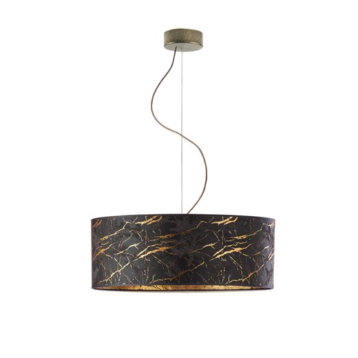 Designerska lampa wisząca nad stół HAJFA MARMUR fi - 50 cm - kolor czarny ze sklepu Lysne w kategorii Lampy wiszące - zdjęcie 181821386