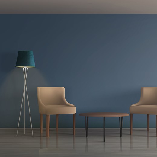 Trójnożna lampa stojąca do salonu TOKIO VELUR z włącznikiem nożnym ze sklepu Lysne w kategorii Lampy podłogowe - zdjęcie 181821626