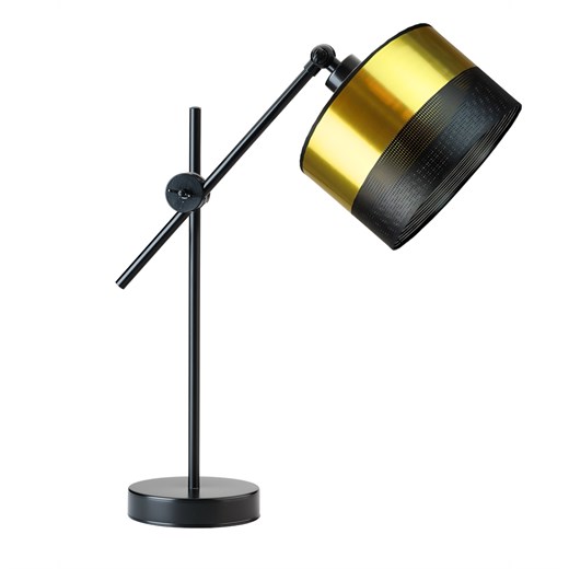 Regulowana lampa biurkowa MALI GLAM w stylu glamour czarno-złota ze sklepu Lysne w kategorii Lampy stołowe - zdjęcie 181822885