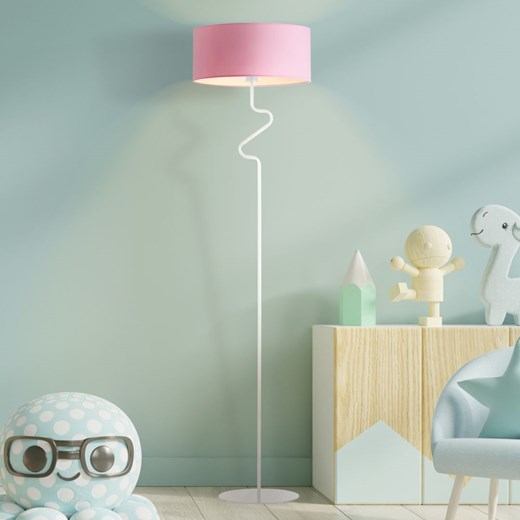 Lampa stojąca do pokoju dziecka MORONI z różowym abażurem ze sklepu Lysne w kategorii Lampy dziecięce - zdjęcie 181823358