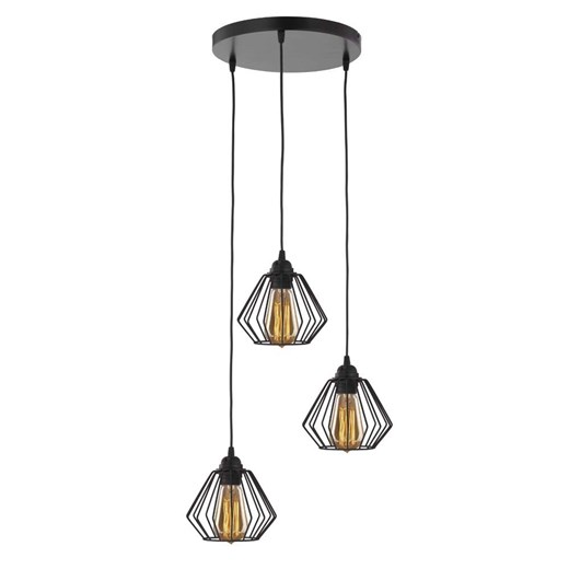 3-płomienna czarna lampa druciana LAVIS LOFT ze sklepu Lysne w kategorii Lampy wiszące - zdjęcie 181824176