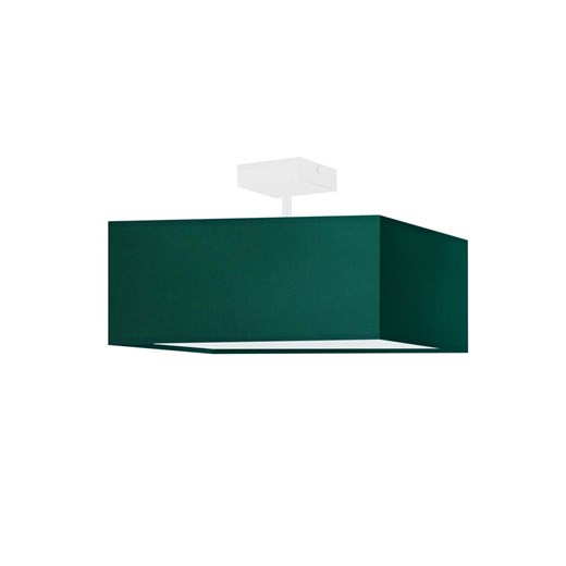 Geometryczna lampa sufitowa do salonu z zielonobutelkowym abażurem ALBA - kolor zieleń butelkowa ze sklepu Lysne w kategorii Lampy sufitowe - zdjęcie 181825089