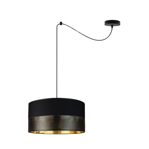 Czarna lampa wisząca pająk WAIKIKI W1 GLAM z abażurem ze złotym wnętrzem ze sklepu Lysne w kategorii Lampy wiszące - zdjęcie 181825398