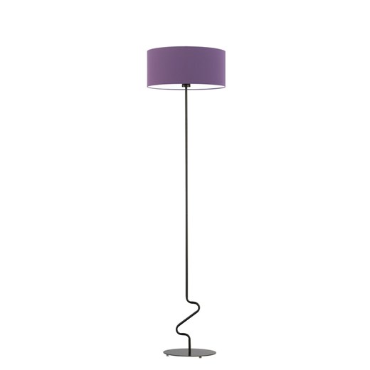 Dekoracyjna lampa stojąca w stylu art deco JERSEY z fioletowym kloszem ze sklepu Lysne w kategorii Lampy podłogowe - zdjęcie 181825629