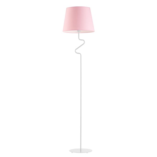 Biała lampa stojąca z różowym abażurem FOGO do pokoju dziewczynki ze sklepu Lysne w kategorii Lampy dziecięce - zdjęcie 181825837