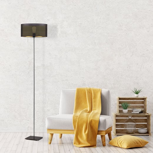 Metalowa lampa stojąca do czytania w salonie z abażurem MEKSYK AŻUR ze sklepu Lysne w kategorii Lampy podłogowe - zdjęcie 181826698