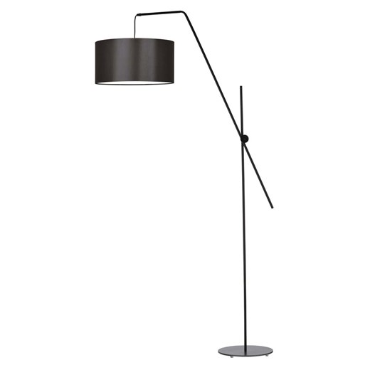 Czarna lampa podłogowa z brązowym abażurem BILBAO ze sklepu Lysne w kategorii Lampy podłogowe - zdjęcie 181827505