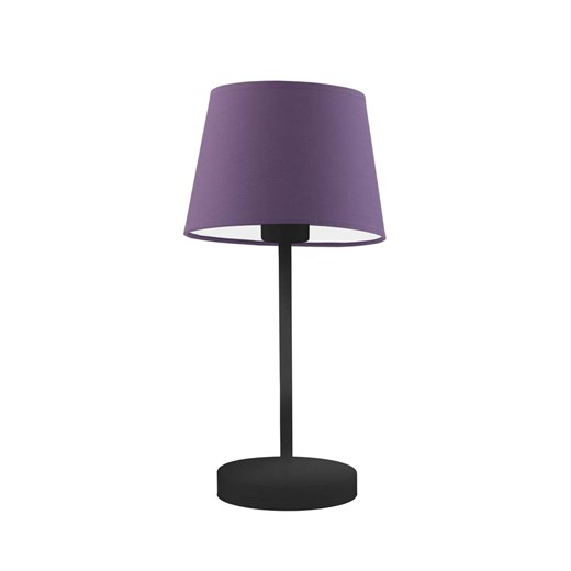 Czarna lampa stołowa z fioletowym abażurem SIENA w stylu vintage ze sklepu Lysne w kategorii Lampy stołowe - zdjęcie 181828685