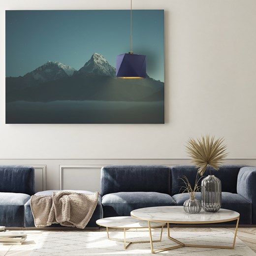 Pojedyncza lampa wisząca z diamentowym abażurem SALLO GOLD ze sklepu Lysne w kategorii Lampy wiszące - zdjęcie 181829359