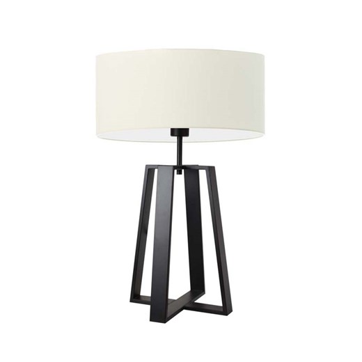 Klasyczna lampa stołowa LED do salonu THOR z abażurem ecru ze sklepu Lysne w kategorii Lampy stołowe - zdjęcie 181829846