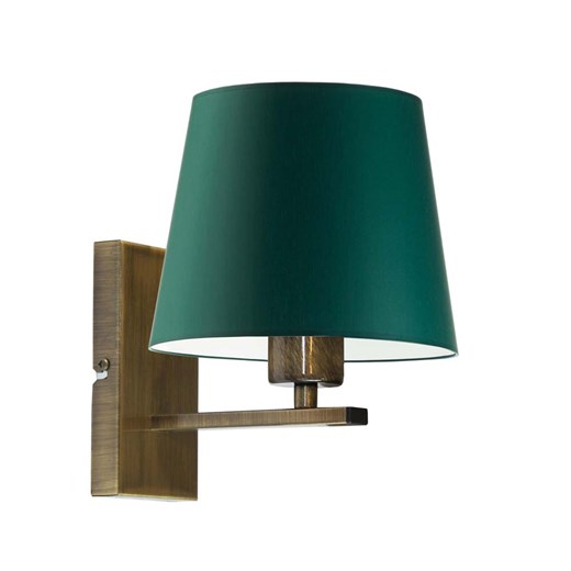 Elegancki kinkiet ścienny LED do salonu HVAR z abażurem zieleń butelkowa ze sklepu Lysne w kategorii Lampy ścienne - zdjęcie 181829909