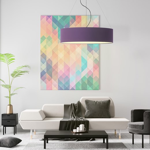 Nowoczesna lampa wisząca PORTO fi - 80 cm - kolor fioletowy ze sklepu Lysne w kategorii Lampy wiszące - zdjęcie 181830267