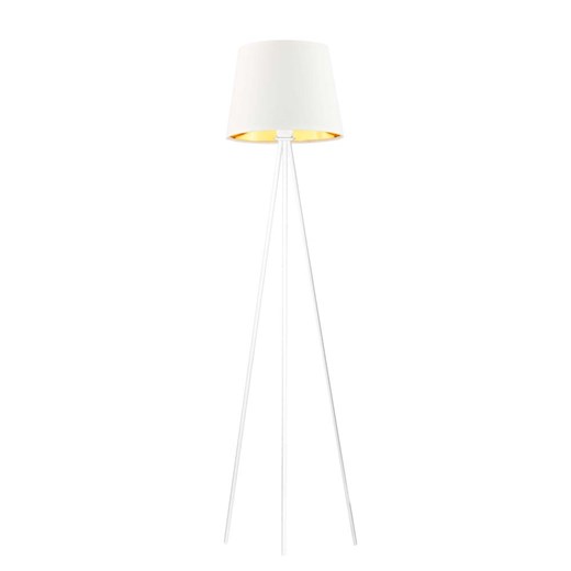 Biała lampa stojąca z abażurem ze złotym wnętrzem RENO GOLD ze sklepu Lysne w kategorii Lampy podłogowe - zdjęcie 181831078