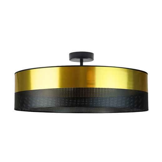 Lampa sufitowa do jadalni WENECJA GLAM fi - 60 cm kolor złoty z czarnym ażurem ze sklepu Lysne w kategorii Lampy sufitowe - zdjęcie 181831119