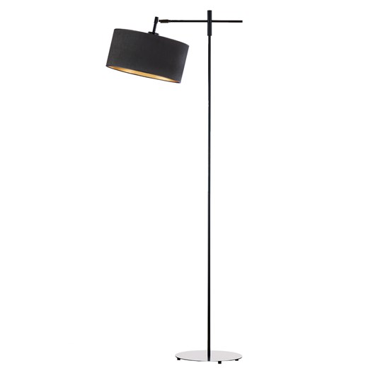 Czarno złota lampa podłogowa z welurowym abażurem MELTON VELUR ze sklepu Lysne w kategorii Lampy podłogowe - zdjęcie 181831817