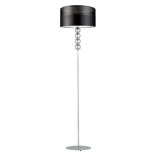 Srebrna lampa podłogowa do salonu BERMUDY GLAM z oryginalnym kloszem ze sklepu Lysne w kategorii Lampy podłogowe - zdjęcie 181832166