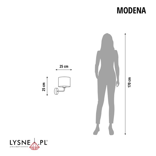 Skandynawska lampa ścienna do sypialni MODENA ECO Ciekot Partners Sp. Z O. O. Lysne