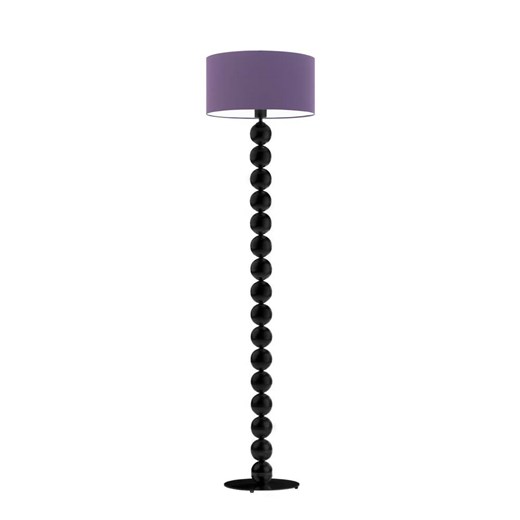 Nowoczesna lampa podłogowa czarne kule GIZA z fioletowym abażurem ze sklepu Lysne w kategorii Lampy podłogowe - zdjęcie 181833256