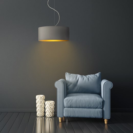 Oświetlenie pokojowe wiszące HAJFA GOLD fi - 30 cm ze sklepu Lysne w kategorii Lampy wiszące - zdjęcie 181834115