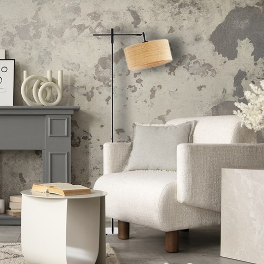 Lampa stojąca podłogowa z rattanowym abażurem MELTON BOHO ze sklepu Lysne w kategorii Lampy podłogowe - zdjęcie 181835138