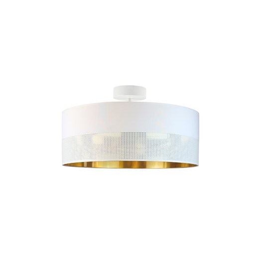 Lampa sufitowa WENECJA GLAM fi - 40 cm - kolor biały ze złotym wnętrzem z ażurem ze sklepu Lysne w kategorii Lampy sufitowe - zdjęcie 181835196