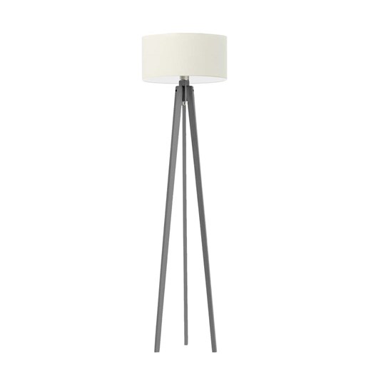 Drewniana lampa podłogowa z abażurem ecru MIAMI ze sklepu Lysne w kategorii Lampy podłogowe - zdjęcie 181836559