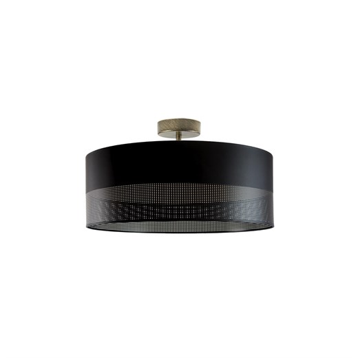 Lampa sufitowa WENECJA GLAM fi - 40 cm - kolor czarny z czarnym ażurem ze sklepu Lysne w kategorii Lampy sufitowe - zdjęcie 181838286