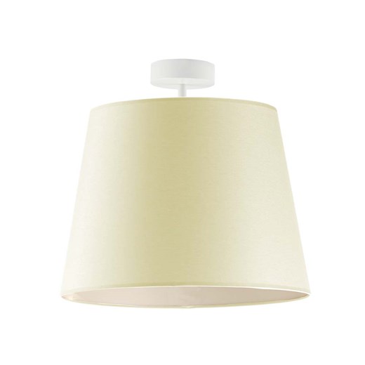 Kremowa lampa sufitowa do sypialni z tkaninowym abażurem KAIR - kolor ecru ze sklepu Lysne w kategorii Lampy sufitowe - zdjęcie 181838609