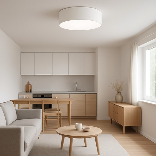 Biała lampa sufitowa do sypialni DUBAJ fi - 50 cm ze sklepu Lysne w kategorii Lampy sufitowe - zdjęcie 181838806