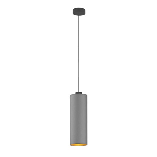 Lampa wisząca tuba z szarym abażurem DENVER GOLD ze sklepu Lysne w kategorii Lampy wiszące - zdjęcie 181840165