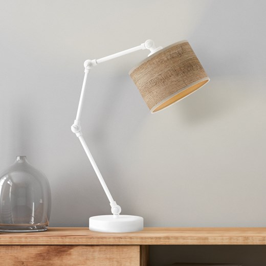Biała lampa stołowa w stylu skandynawskim ASMARA ECO ze sklepu Lysne w kategorii Lampy stołowe - zdjęcie 181840748