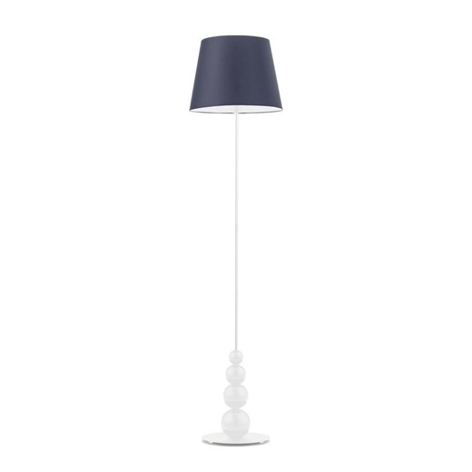 Biała lampa stojąca z granatowym kloszem LIZBONA ze sklepu Lysne w kategorii Lampy podłogowe - zdjęcie 181840876