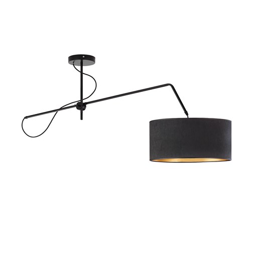 Czarna lampa przysufitowa z regulowanym ramieniem RIO VELUR ze sklepu Lysne w kategorii Lampy wiszące - zdjęcie 181841085