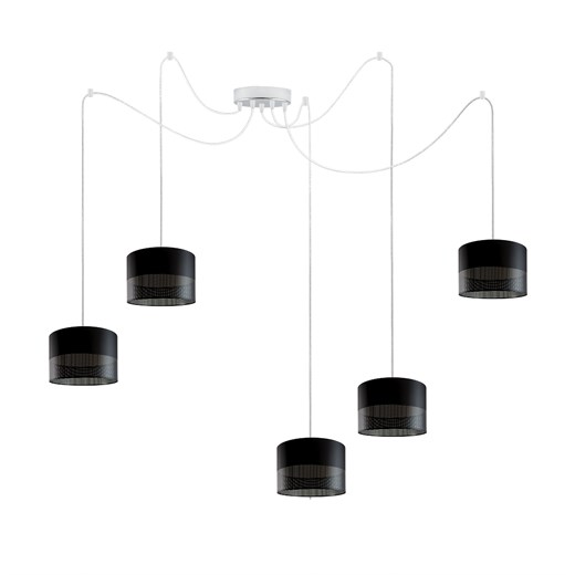 5-punktowa lampa wisząca pająk WAIKIKI W5 GLAM czarny ażur ze sklepu Lysne w kategorii Lampy wiszące - zdjęcie 181841889