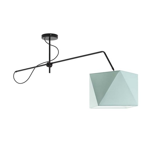 Czarna lampa sufitowa do pokoju dziecięcego z regulowanym ramieniem BUFFALO z miętowym abażurem ze sklepu Lysne w kategorii Lampy dziecięce - zdjęcie 181841989