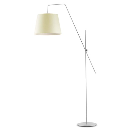 Srebrna lampa stojąca z abażurem ecru VIGO ze sklepu Lysne w kategorii Lampy podłogowe - zdjęcie 181842089
