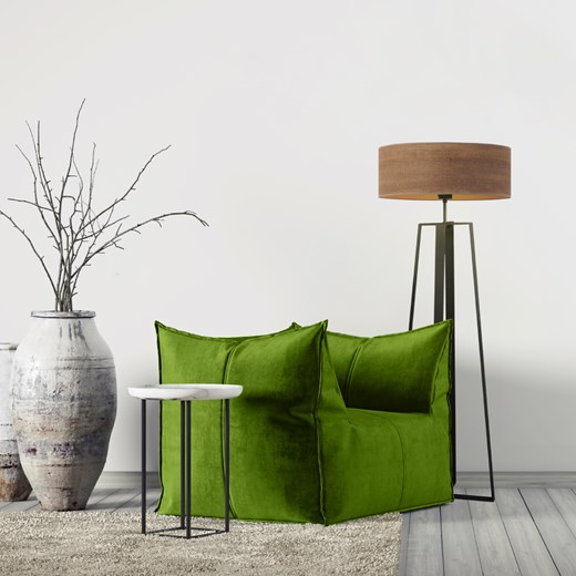 Designerska lampa podłogowa MOSS ECO z à la drewnianym abażurem ze sklepu Lysne w kategorii Lampy podłogowe - zdjęcie 181843596