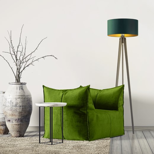 Drewniana lampa stojąca na trójnogu GOLD ze sklepu Lysne w kategorii Lampy podłogowe - zdjęcie 181843829