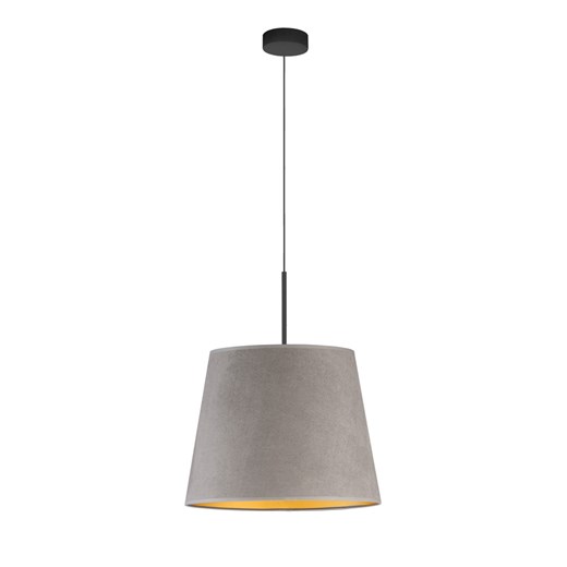 Designerska lampa wisząca w stylu skandynawskim SARI VELUR - kolor szary ze złotym wnętrzem ze sklepu Lysne w kategorii Lampy wiszące - zdjęcie 181844606