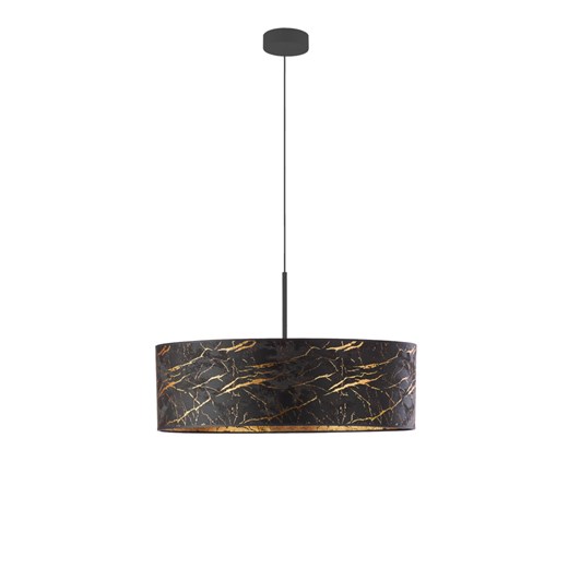 Geometryczna lampa wisząca do jadalni SINTRA MARMUR fi - 60 cm - kolor czarny ze sklepu Lysne w kategorii Lampy wiszące - zdjęcie 181844719