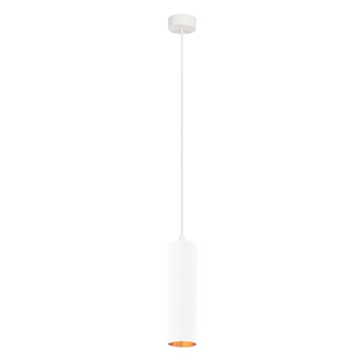 Biała lampa wisząca nad wyspę kuchenną BEJRUT GOLD z podłużnym kloszem ze sklepu Lysne w kategorii Lampy wiszące - zdjęcie 181844818