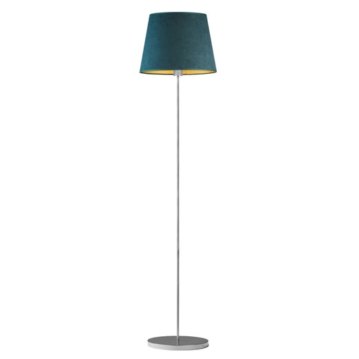 Lampa podłogowa z welurowym abażurem ze złotym wnętrzem VASTO VELUR ze sklepu Lysne w kategorii Lampy podłogowe - zdjęcie 181845565