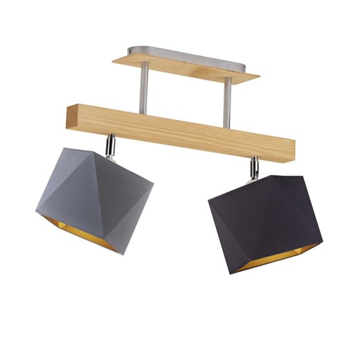 Regulowana lampa sufitowa z drewna ASTIR GOLD 2-punktowa ze sklepu Lysne w kategorii Lampy wiszące - zdjęcie 181845596