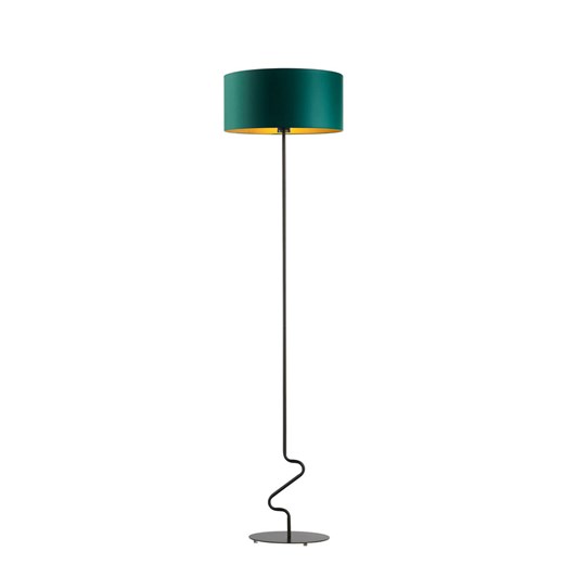 Lampa podłogowa w kolorze zieleni butelkowej JERSEY GOLD ze sklepu Lysne w kategorii Lampy podłogowe - zdjęcie 181845777