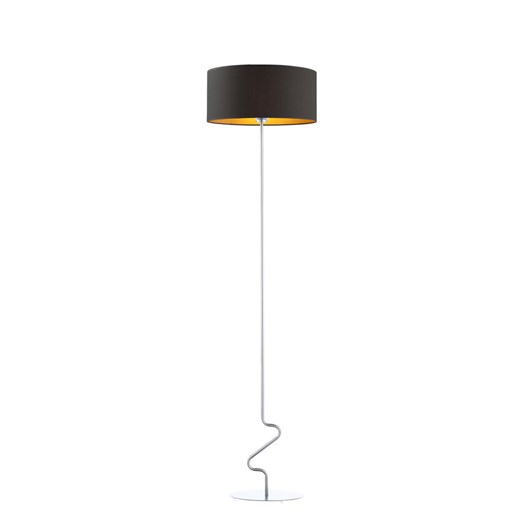 Czarna lampa podłogowa JERSEY GOLD z abażurem ze złotym wnętrzem ze sklepu Lysne w kategorii Lampy podłogowe - zdjęcie 181845778