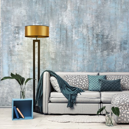 Designerska lampa stojąca do salonu w kolorze złota KALIFORNIA MIRROR ze sklepu Lysne w kategorii Lampy podłogowe - zdjęcie 181847025