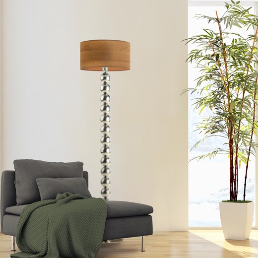 Srebrna lampa stojąca w stylu skandynawskim GIZA ECO ze sklepu Lysne w kategorii Lampy podłogowe - zdjęcie 181847318