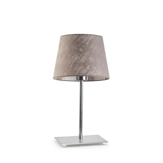Chromowana lampka nocna LED z designerskim abażurem GENUA ze sklepu Lysne w kategorii Lampy stołowe - zdjęcie 181847777