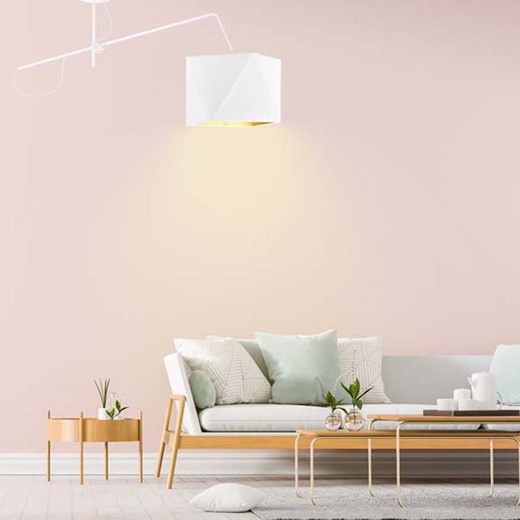 Nowoczesna biała regulowana lampa sufitowa z regulowanym stelażem BUFFALO GOLD ze sklepu Lysne w kategorii Lampy wiszące - zdjęcie 181848608