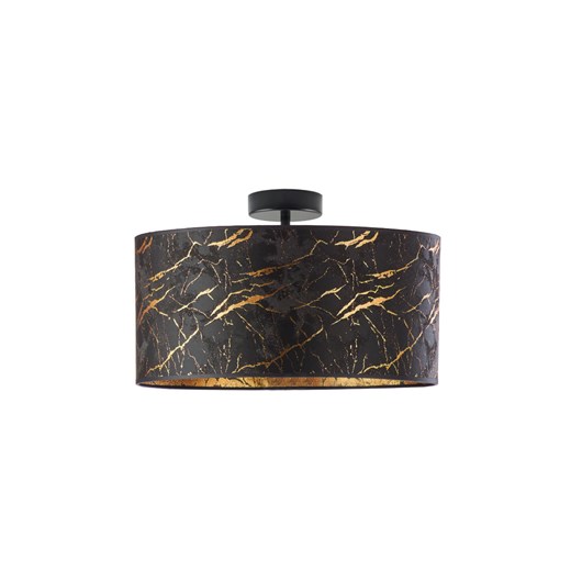 Nowoczesna lampa sufitowa z czarnym abażurem WENECJA MARMUR fi - 40 cm - kolor czarny ze sklepu Lysne w kategorii Lampy sufitowe - zdjęcie 181849999
